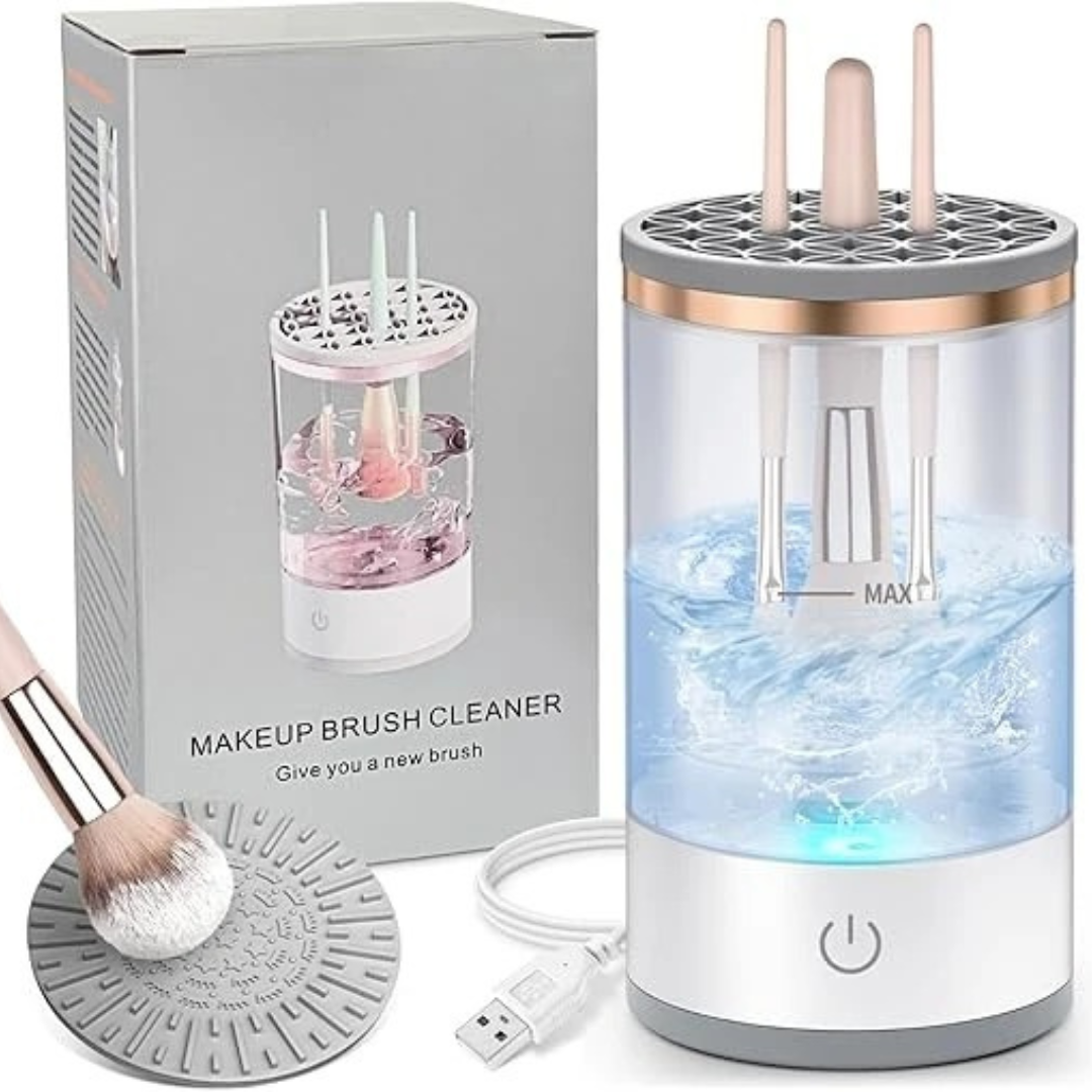 Quick Electric Makeup Brush Cleaner & Dryer Machine | Deep Cleaning & Fast Drying Station for All Cosmetic Brushes.
